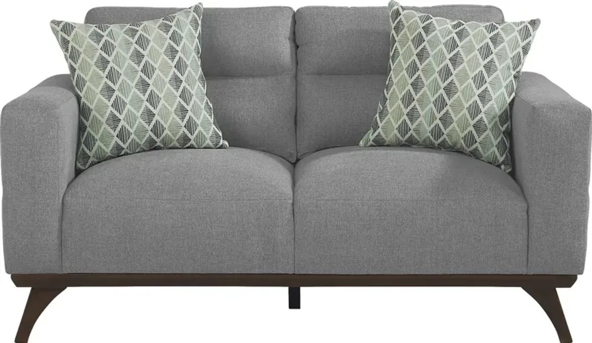 Broadview Park Gray Loveseat