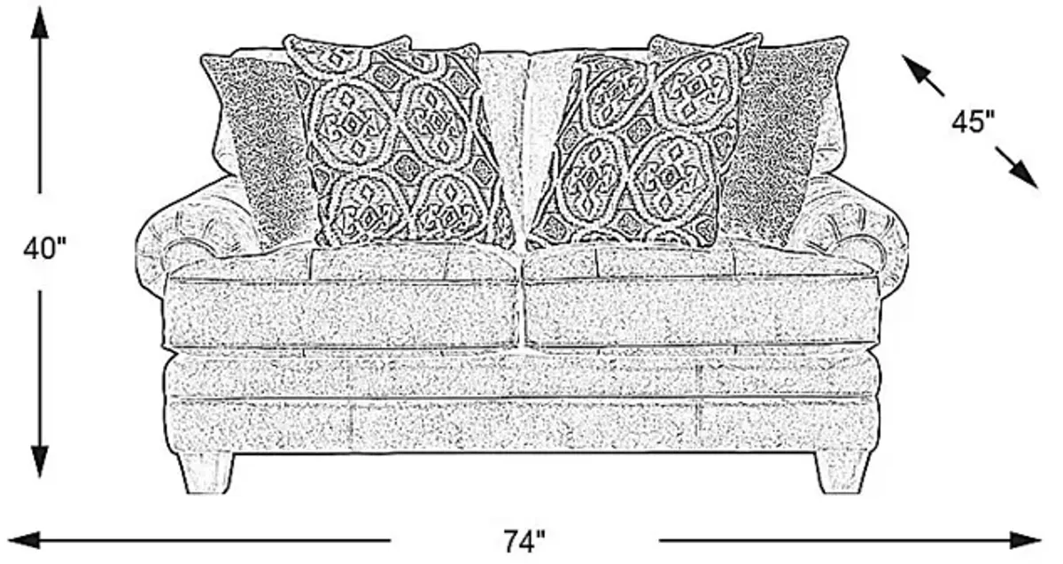 Hancock Park Brown Loveseat