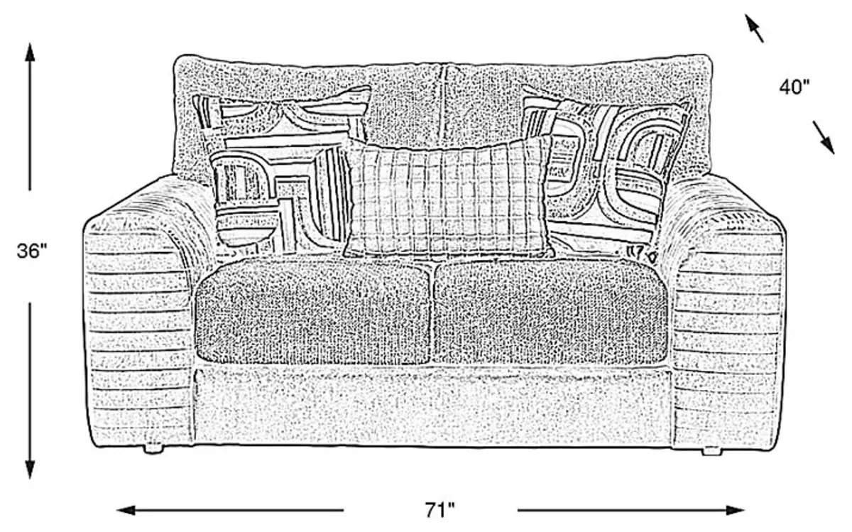 Exton Brown Loveseat