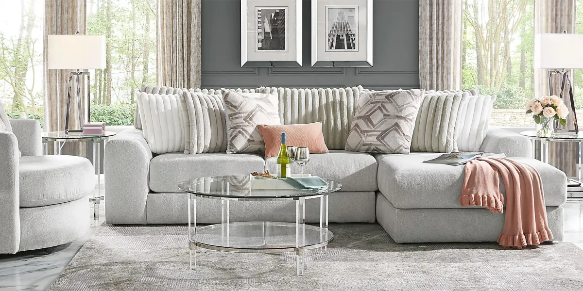 Moreau Street Gray 5 Pc Sectional Living Room