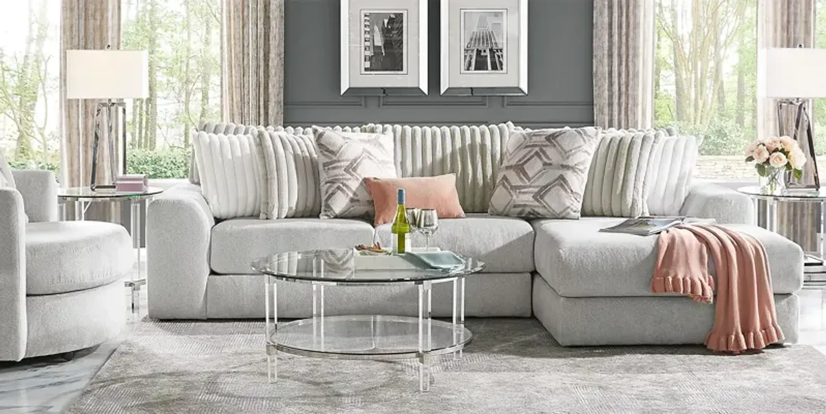 Moreau Street Gray 5 Pc Sectional Living Room