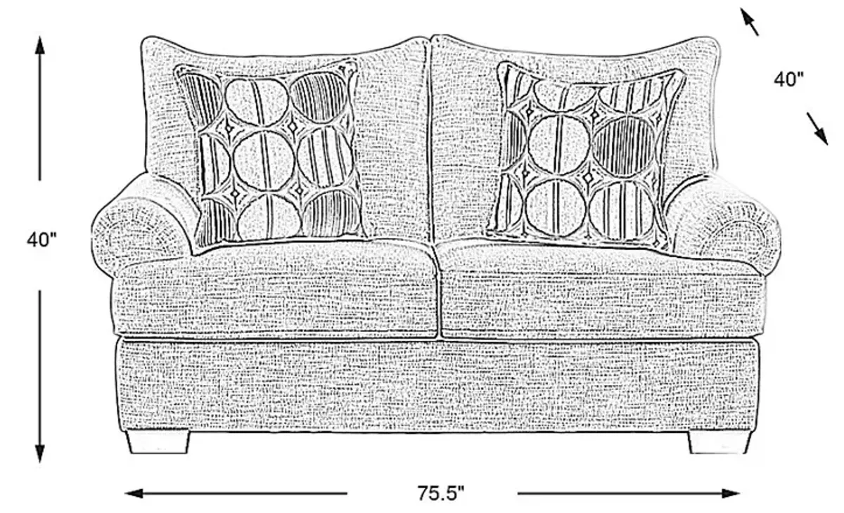 Reyna Point Ivory Loveseat