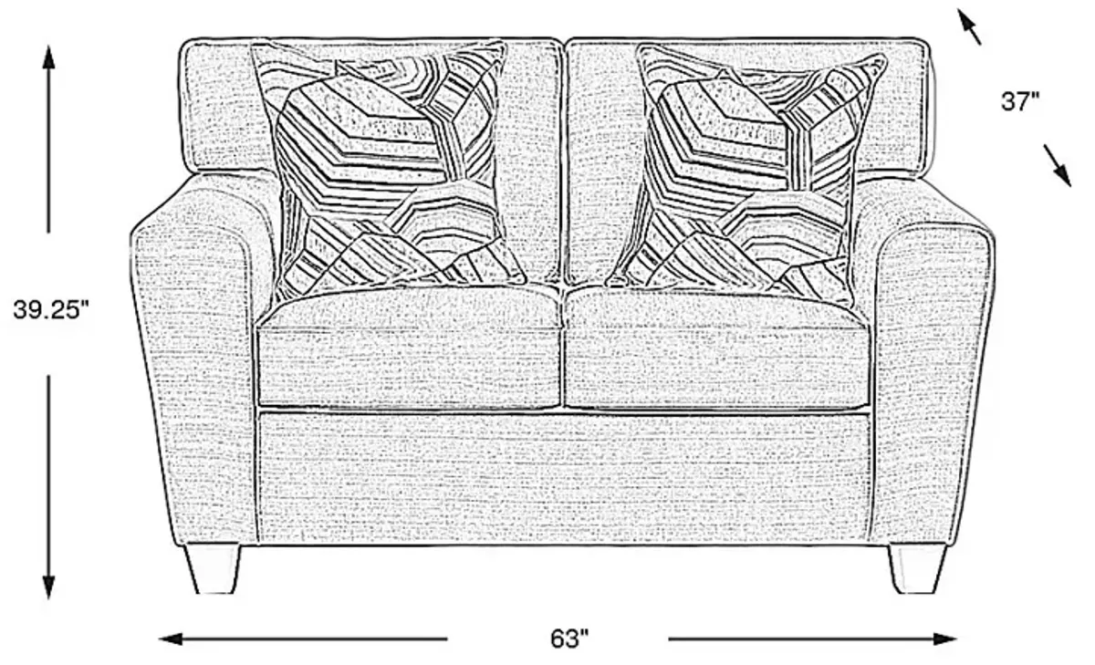 Lennon Beige Loveseat