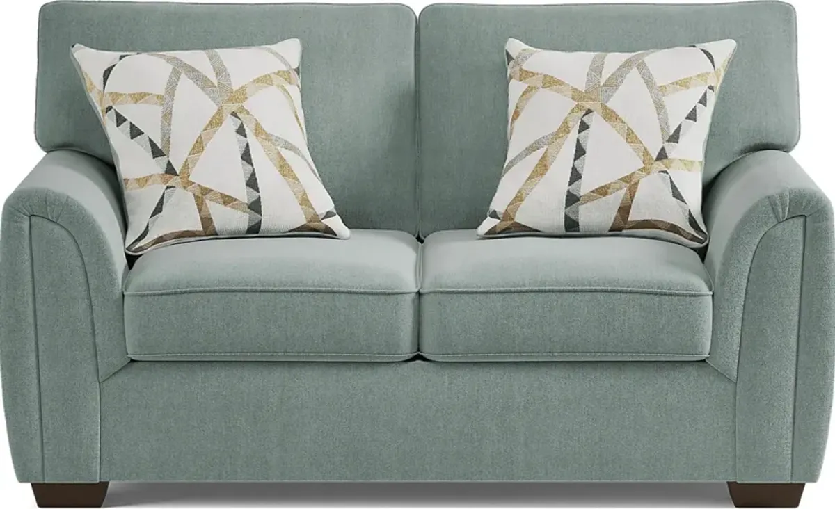 Amalie Teal 2 Pc Living Room