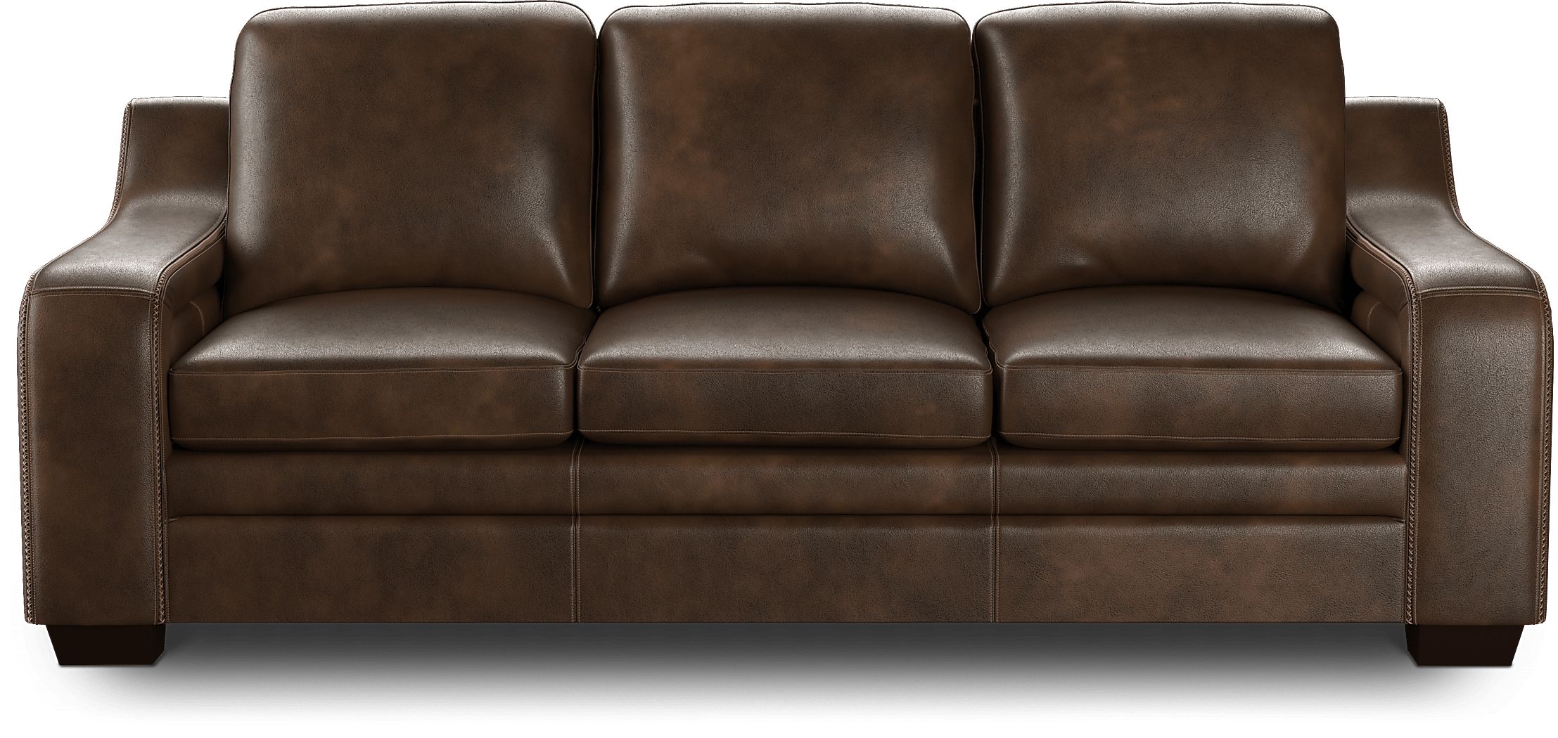 Gisella Brown Leather 3 Pc Living Room