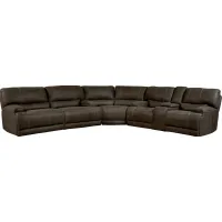 Warrendale Chocolate 3 Pc Power Reclining Sectional