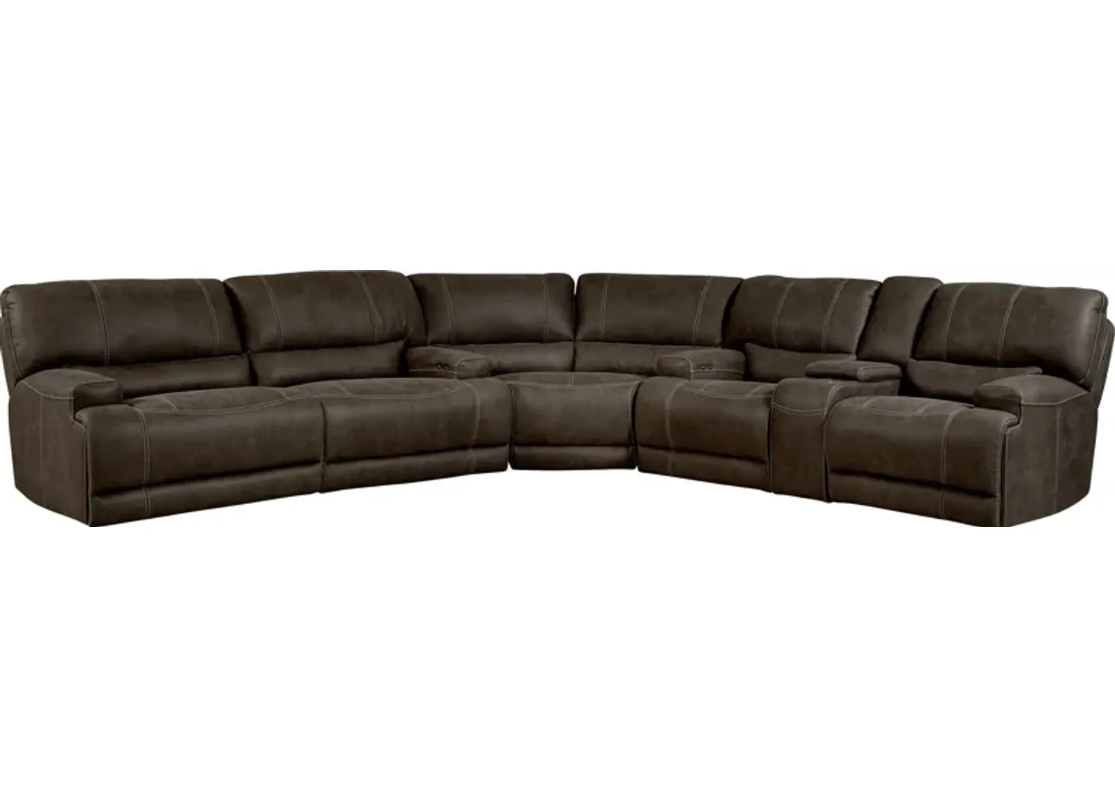 Warrendale Chocolate 3 Pc Power Reclining Sectional