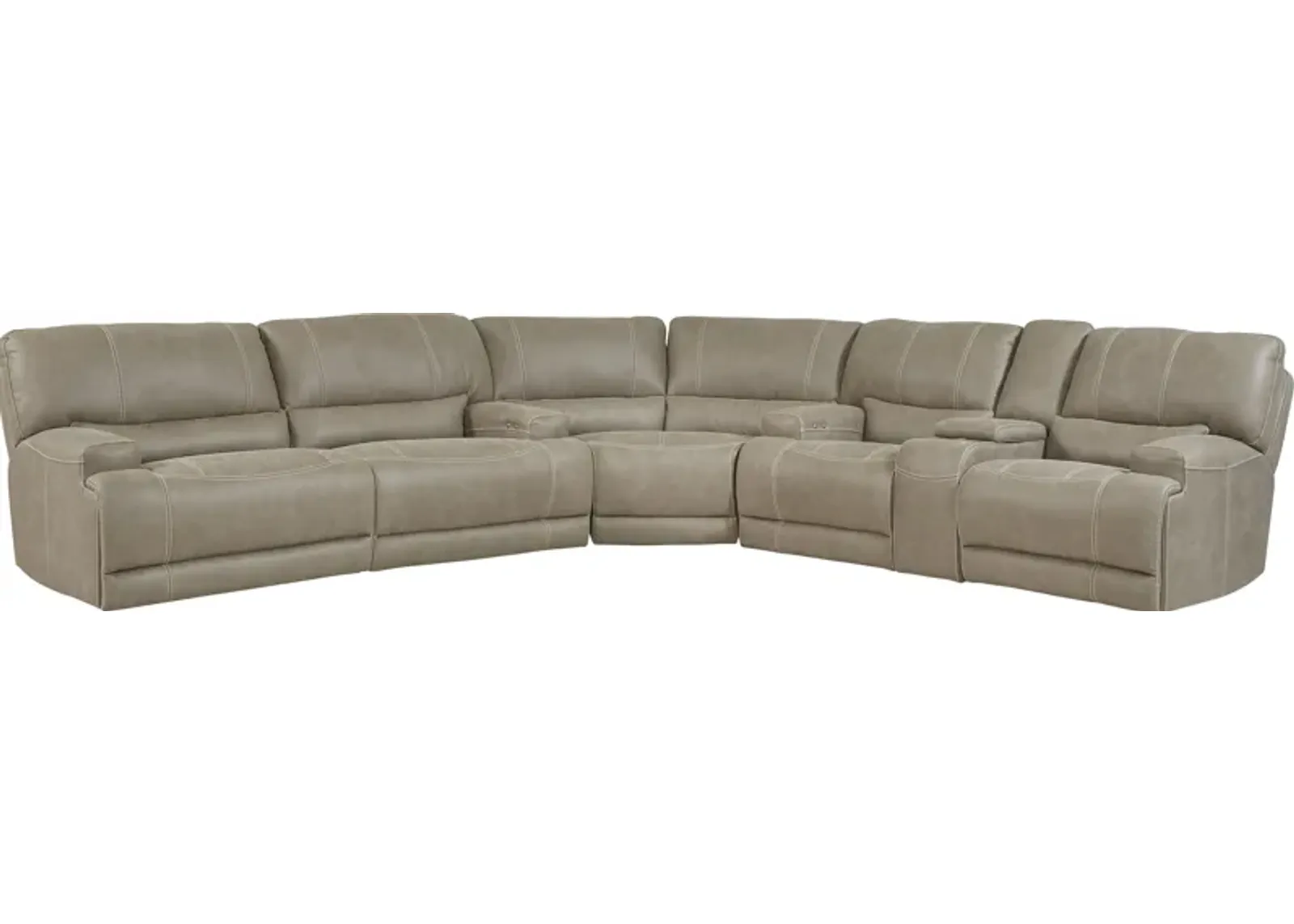 Warrendale Beige 3 Pc Power Reclining Sectional