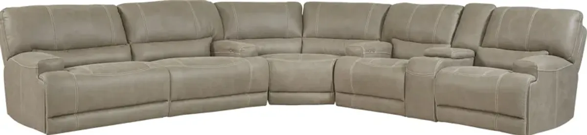 Warrendale Beige 3 Pc Power Reclining Sectional