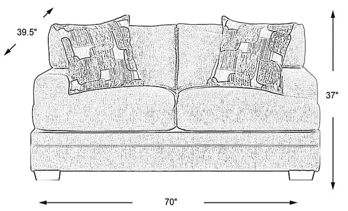 Charlton Street Off-White Loveseat