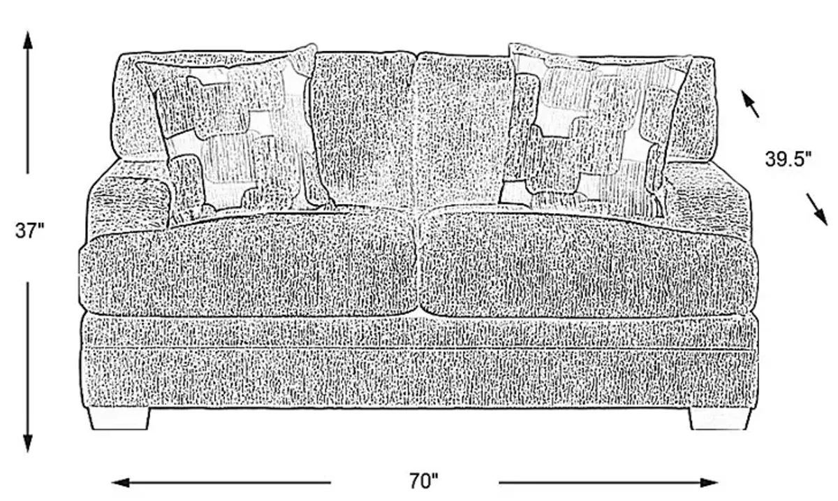 Charlton Street Slate Loveseat