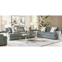 Charlton Street Slate 7 Pc Living Room with Gel Foam Sleeper Sofa