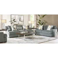 Charlton Street Slate 7 Pc Living Room with Sleeper Sofa