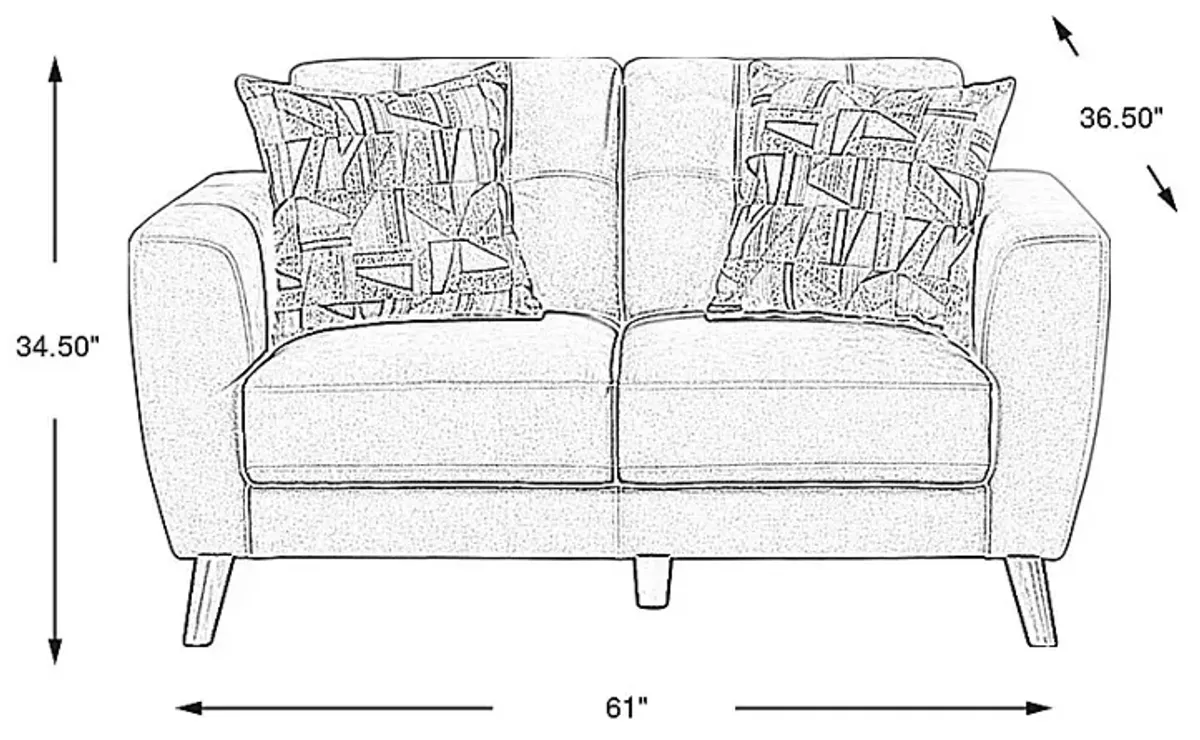 Claremont Heights Sunflower Loveseat