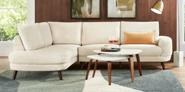 Penn Station Cream 2 Pc Sectional