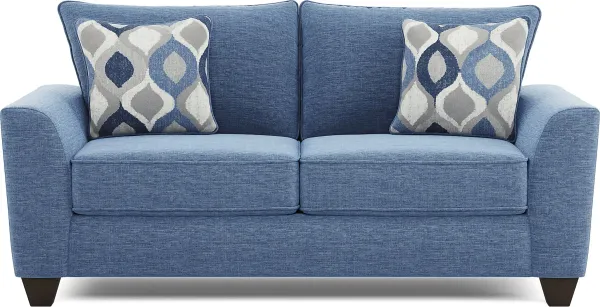 Dennin Heights Blue Loveseat