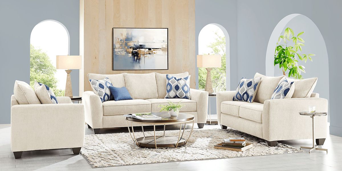 Dennin Heights Beige Loveseat