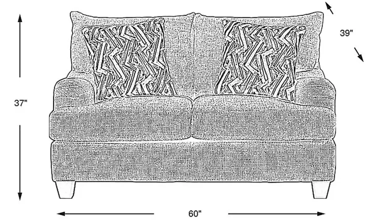 Broadmoor Gray Loveseat