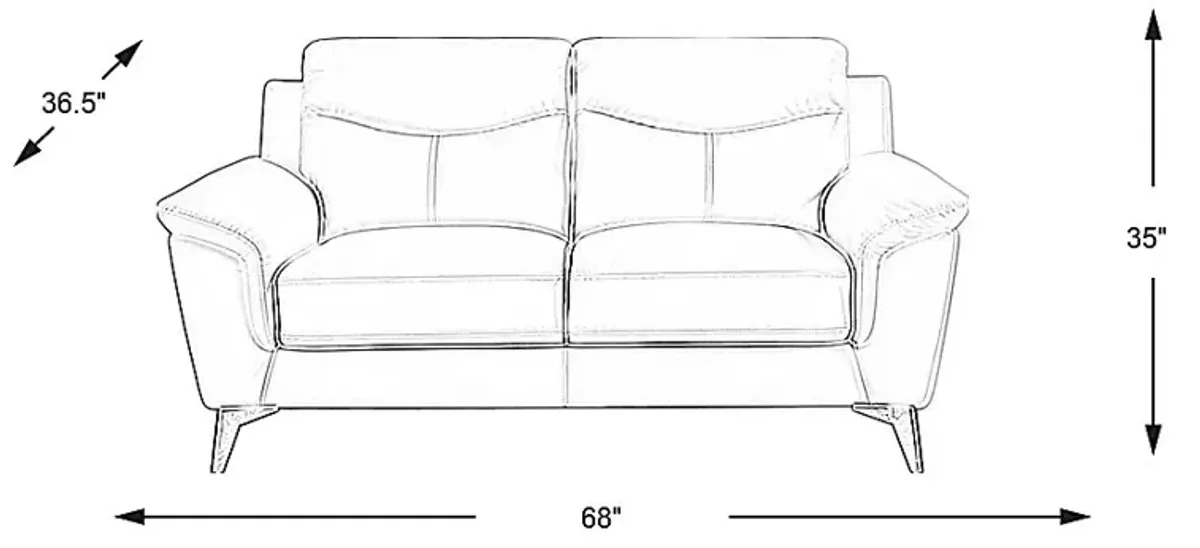 Folsom Street Granite Loveseat