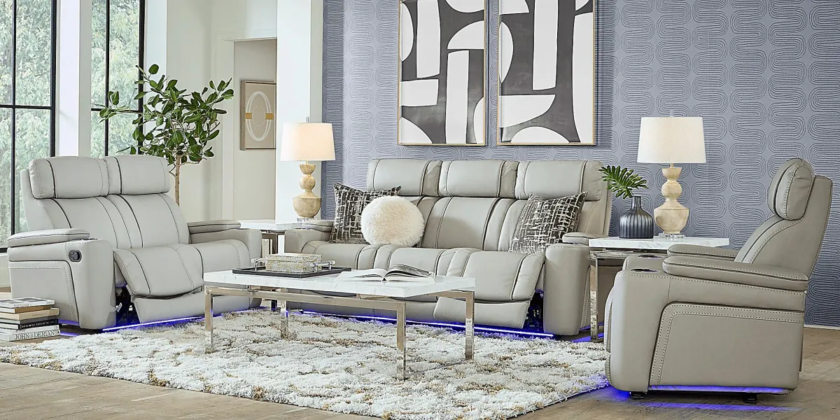 Haven Point Platinum 5 Pc Reclining Living Room with Dual Power Reclining Sofa