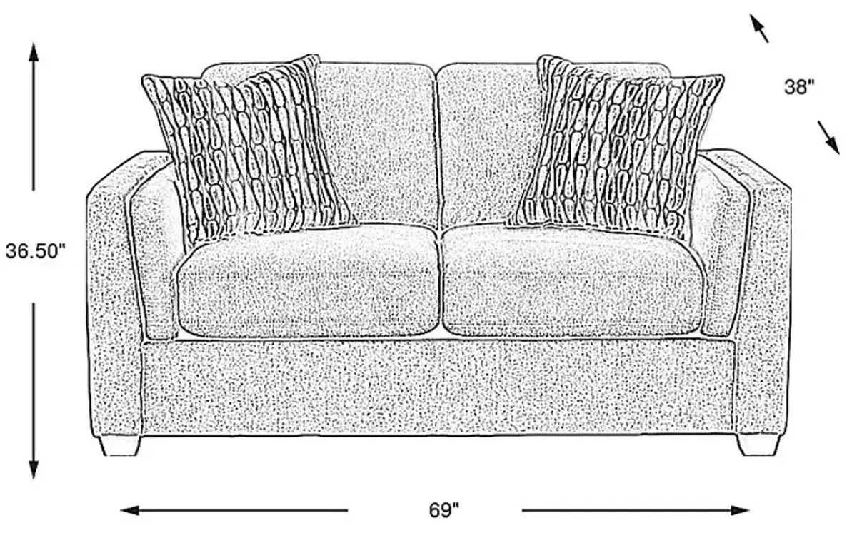 Alcott Gray Loveseat