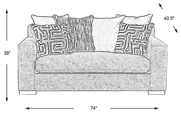 Cindy Crawford Home Glenwood Springs Beige Loveseat