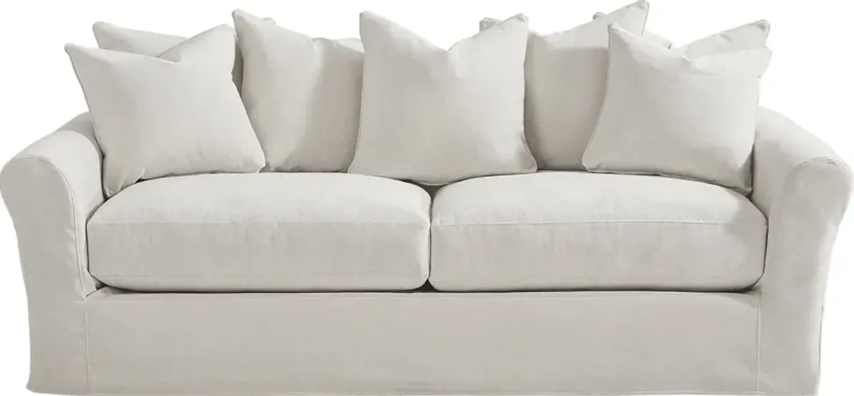 Essex Lane Ivory Slipcover Apartment Sofa