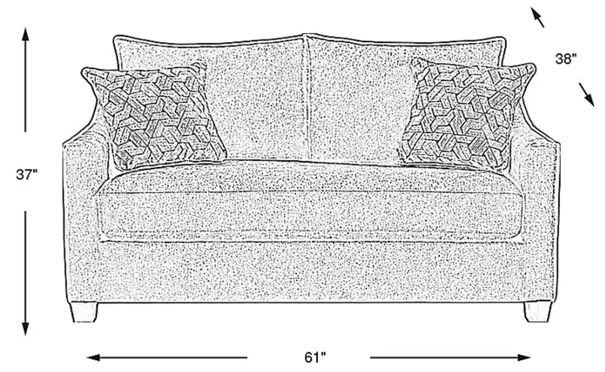 Bloomington Seafoam Loveseat