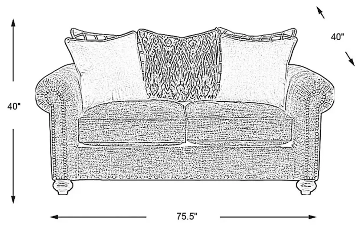 Greenwood Gray Loveseat