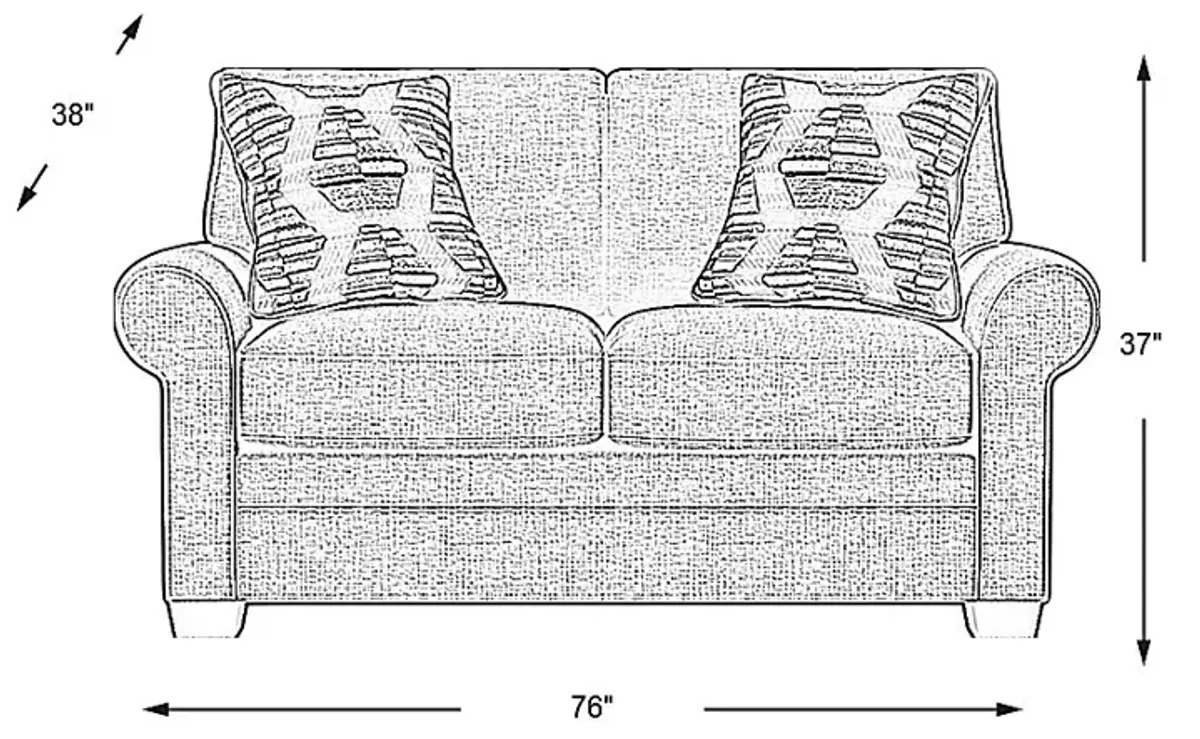 Bellingham Russet Textured Chenille Loveseat