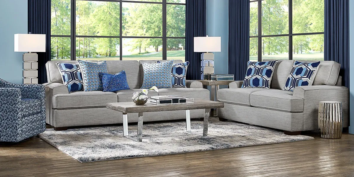 Hutchinson Gray 7 Pc Living Room