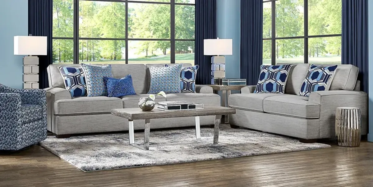 Hutchinson Gray 7 Pc Living Room