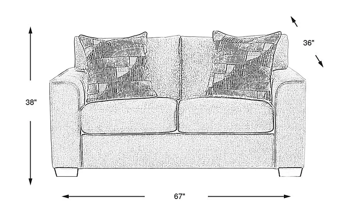 Delcrest White Loveseat