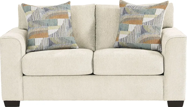 Delcrest White Loveseat