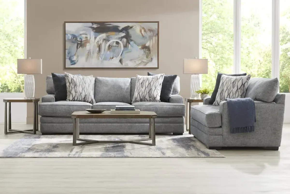 Morgan Falls Blue Loveseat