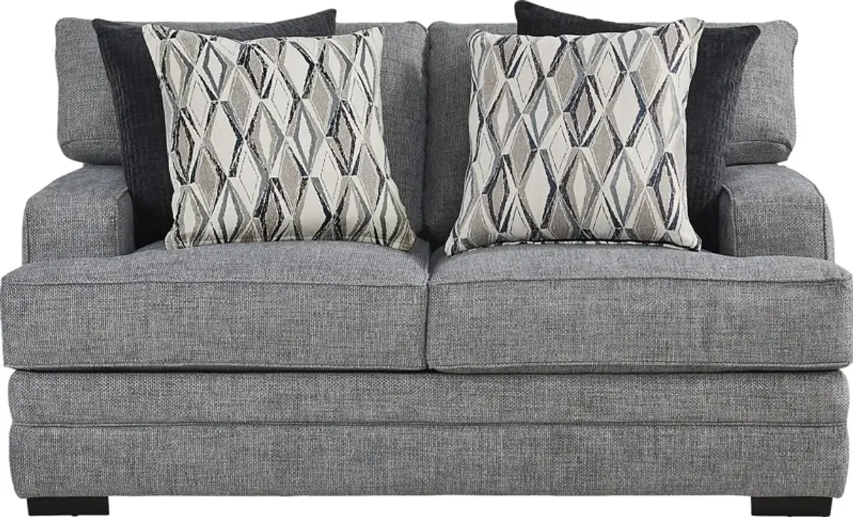 Morgan Falls Blue Loveseat