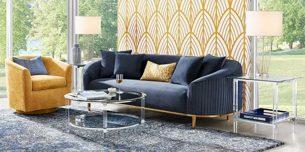 Gatsby Blue 4 Pc Living Room