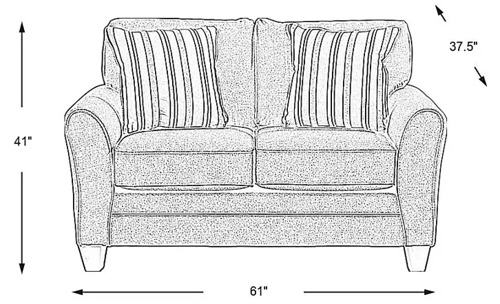 Beachfront Silver Loveseat