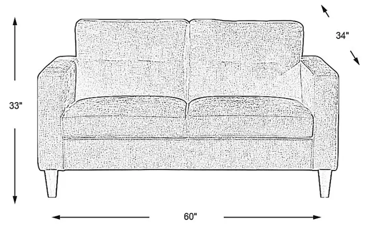 Bonavista Gray Loveseat