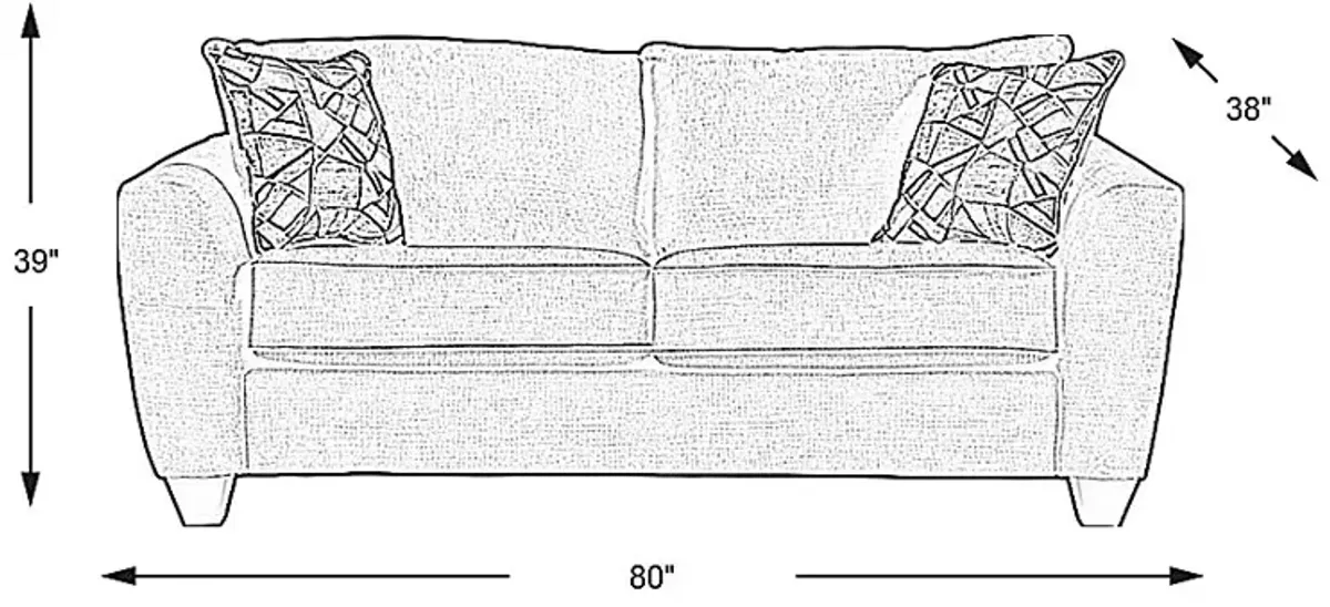 Sandia Heights Blue Loveseat