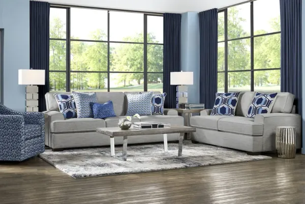 Hutchinson Gray 7 Pc Living Room with Sleeper Sofa