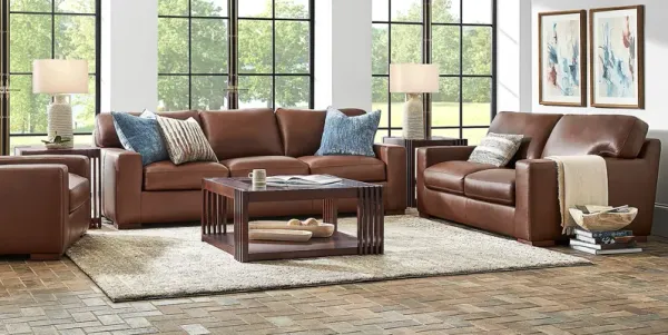 Kensington Coffee 2 Pc Leather Living Room