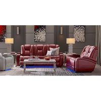 Kingvale Court Red 2 Pc Living Room with Dual Power Reclining Sofa