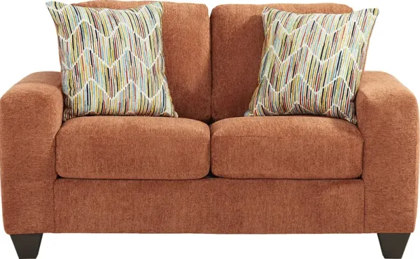 Mallard Trace Orange Loveseat