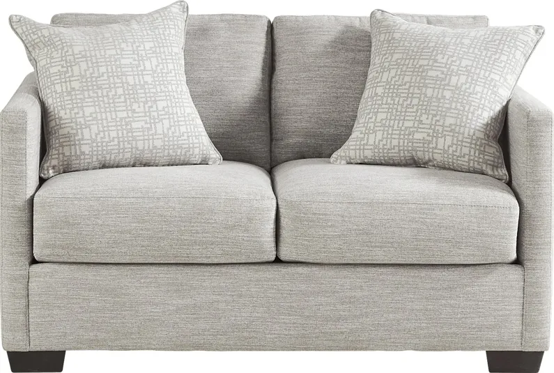 Dumont Place Light Gray Loveseat by Rooms To Go