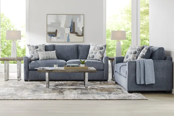 Caprice Navy 7 Pc Living Room