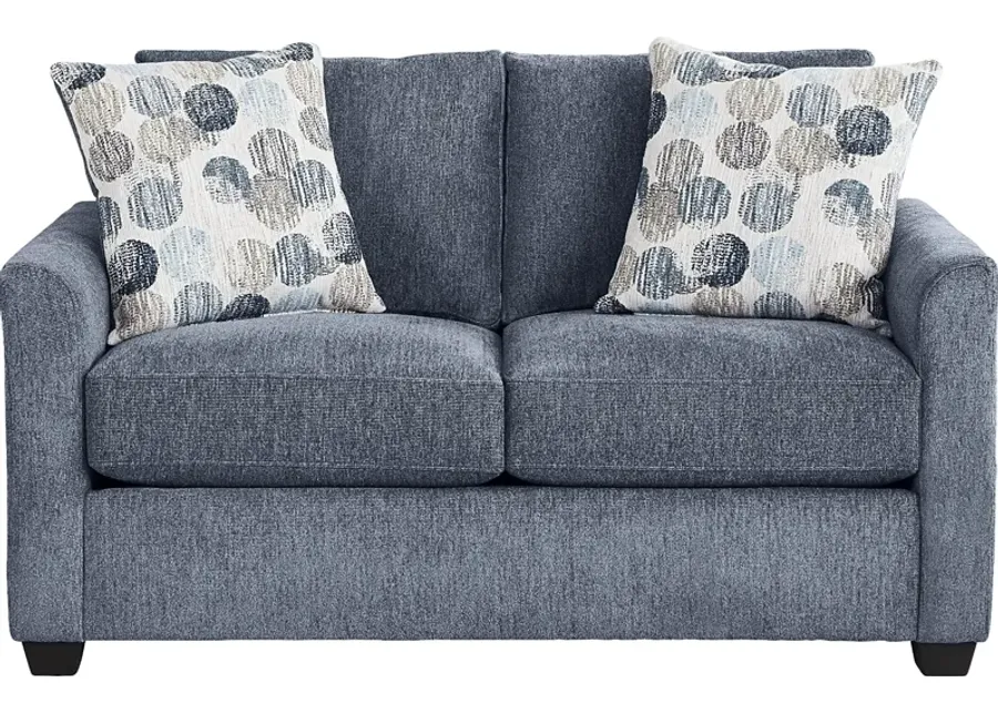 Caprice Navy Loveseat