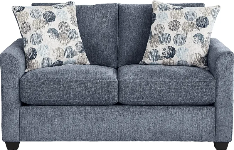 Caprice Navy Loveseat