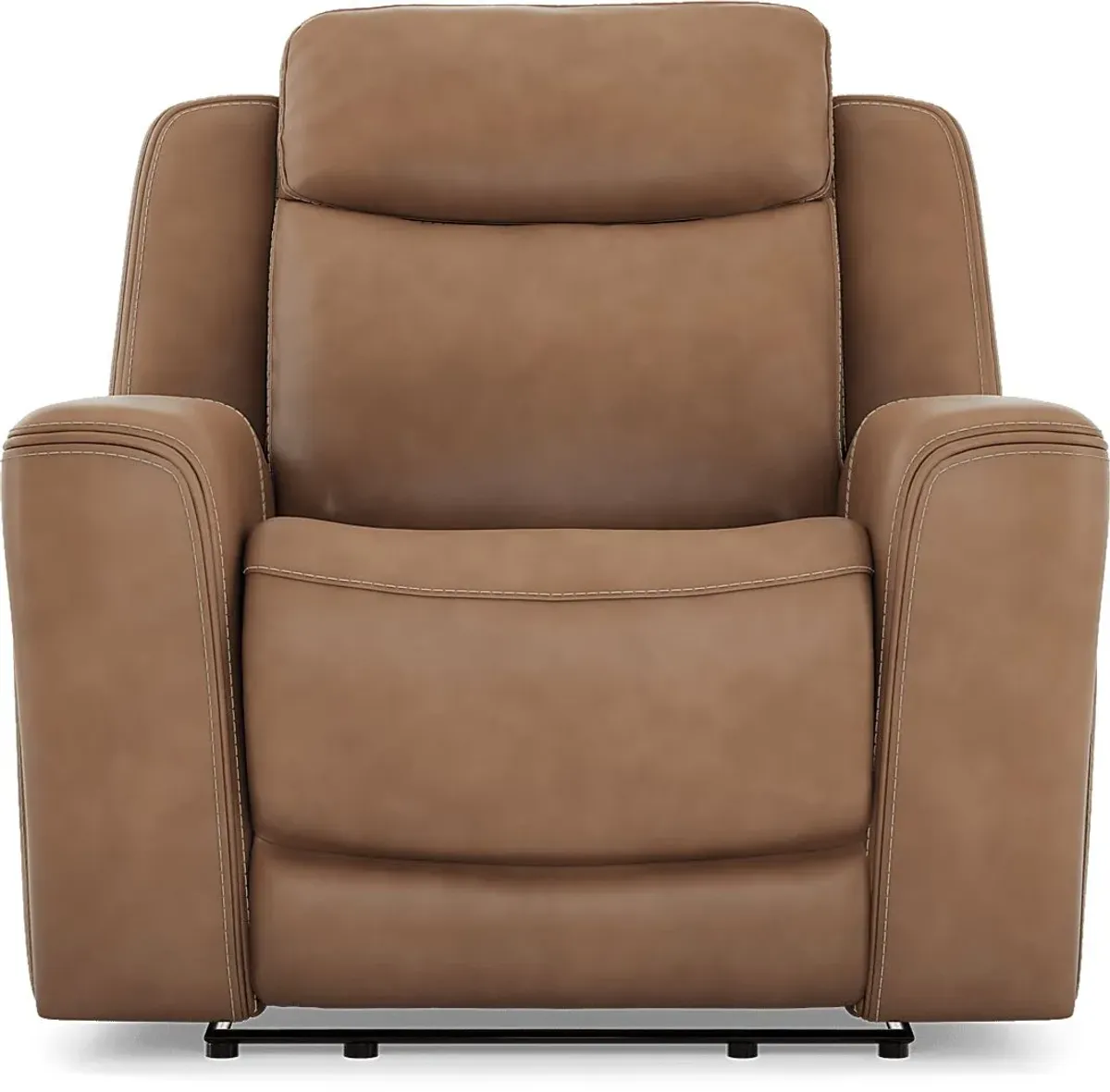 Davidson Caramel Leather 3 Pc Living Room with Dual Power Reclining Sofa