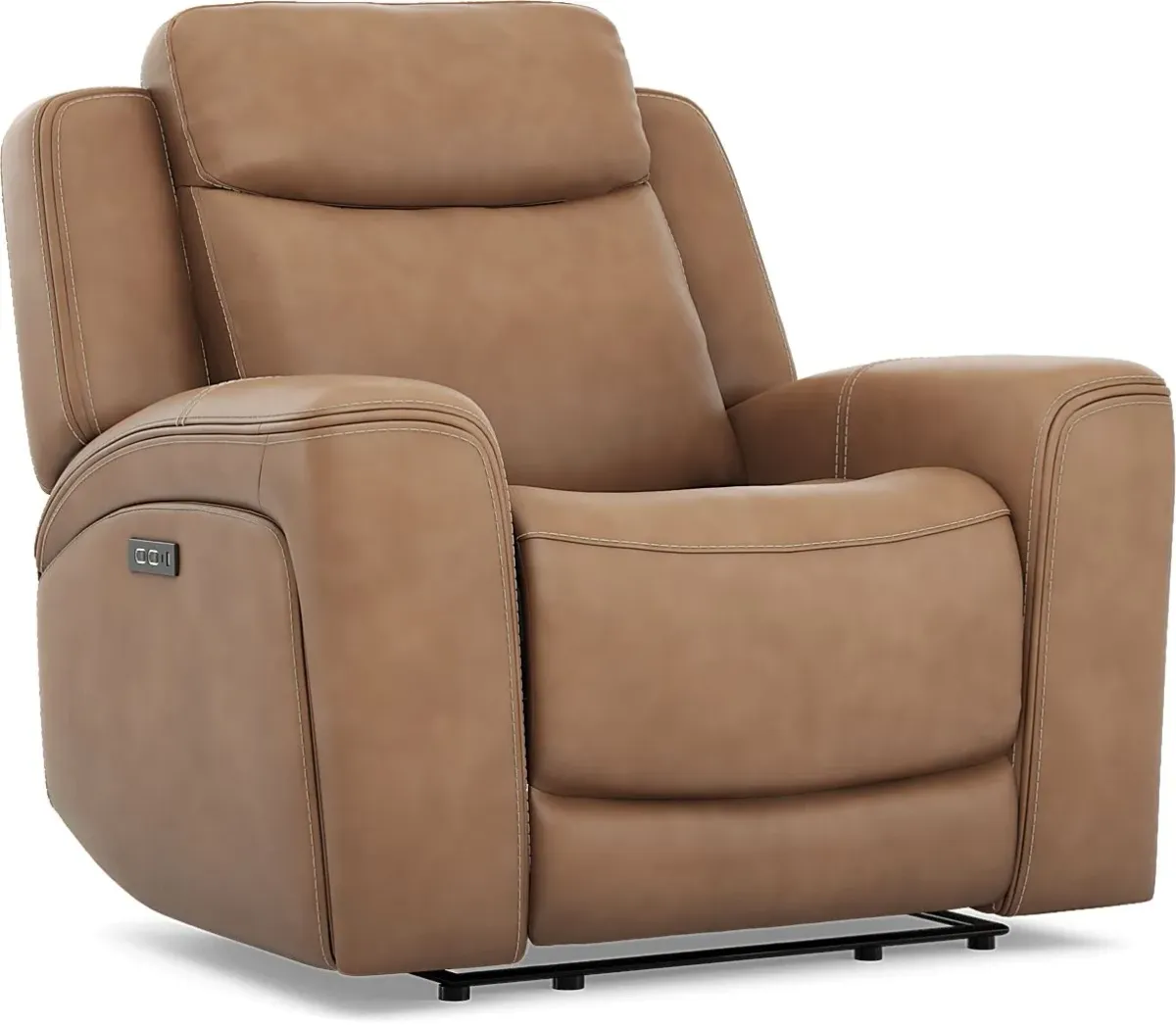 Davidson Caramel Leather 3 Pc Living Room with Dual Power Reclining Sofa